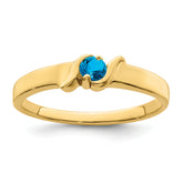 14k Genuine 1 Stone Mother's Ring - 7 / Genuine